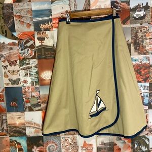 Vintage Women’s Sailboat Wrap Skirt Size Medium